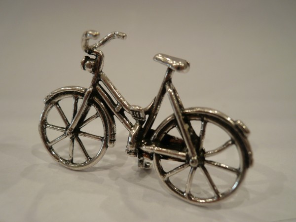 Bomboniera bicicletta ricoperta di argento